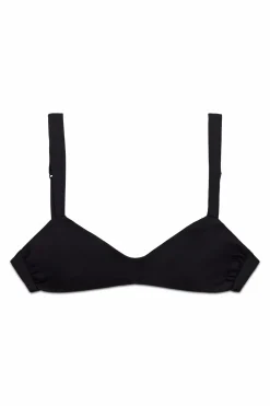 Top bikini negro semi brillante