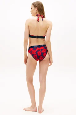 Top bikini tipo halter estampado floral