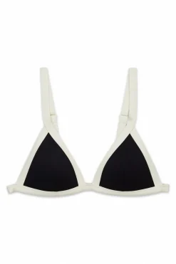 Top bikini triangular push up B&W