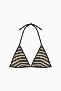 Top bikini triangular rayas