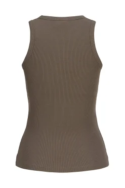 Top canal&eacute; sin mangas el&aacute;stico