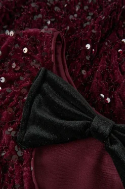 Top de lentejuelas y terciopelo de ni&ntilde;a