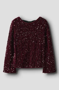 Top de lentejuelas y terciopelo de ni&ntilde;a