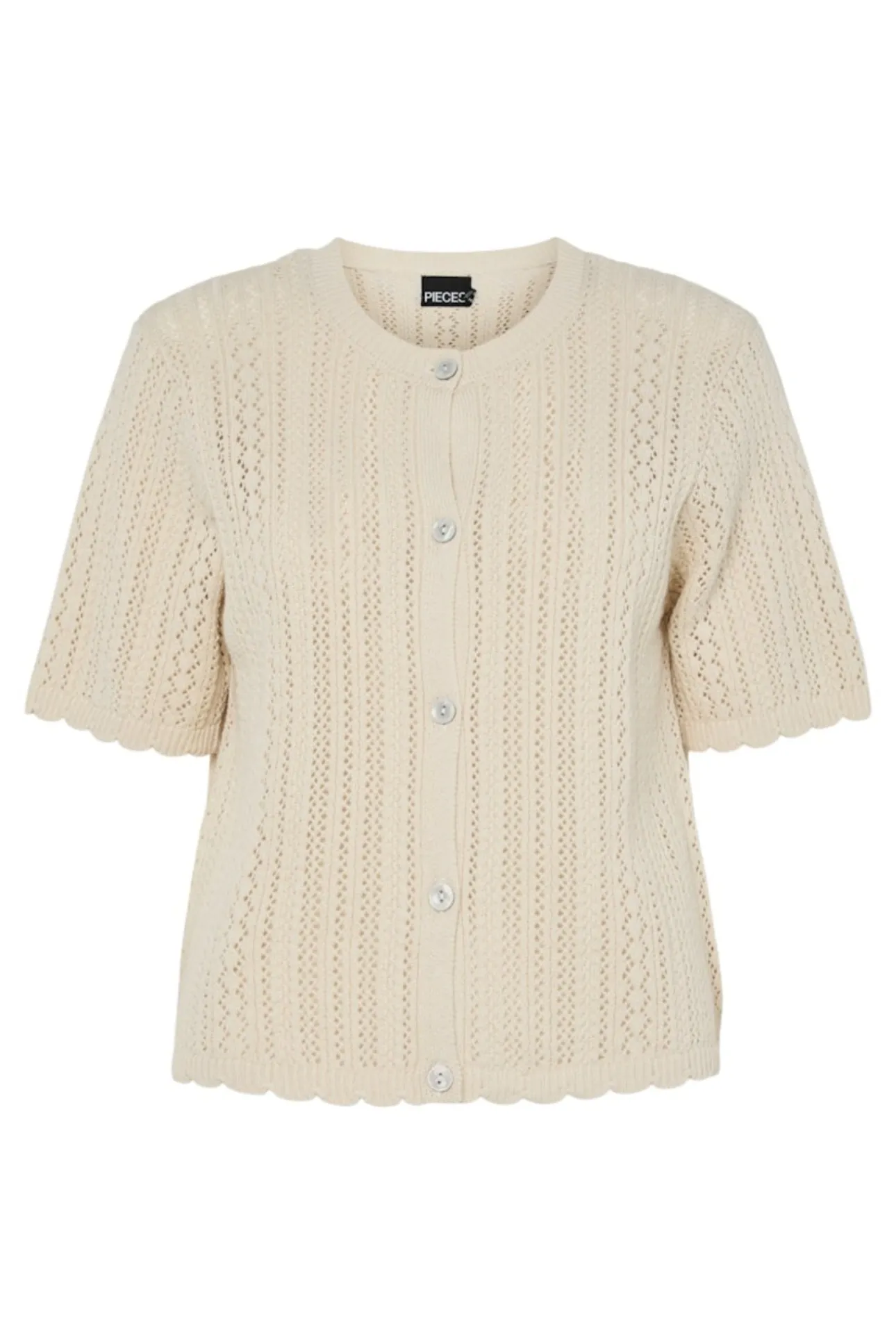 Top de manga corta calado