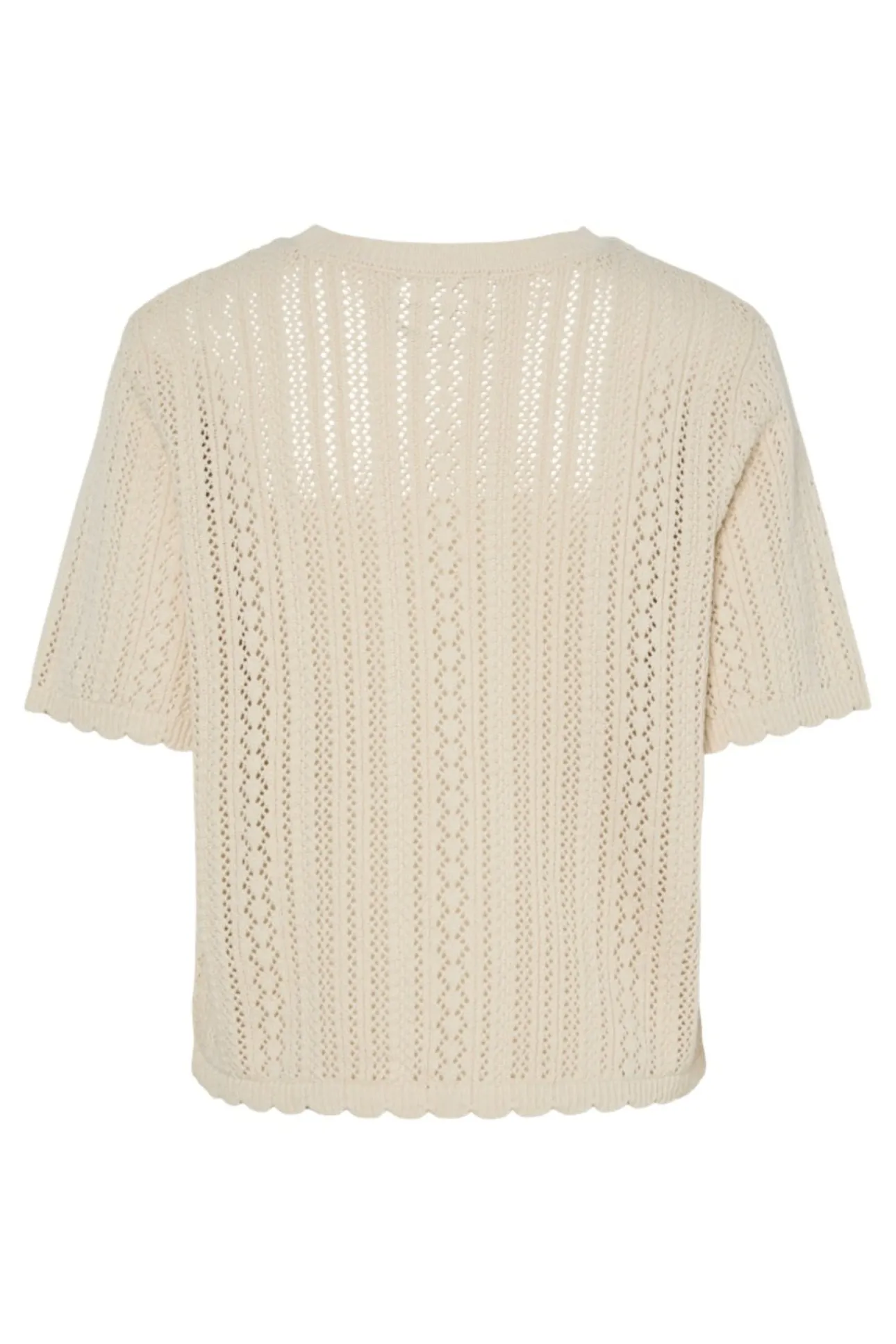 Top de manga corta calado