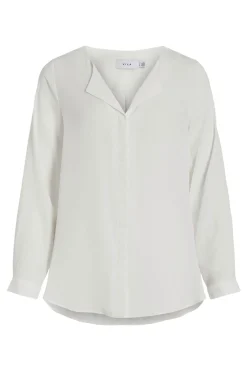 Top de mujer de manga larga con escote en pico