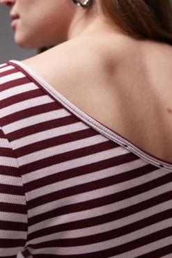 Top de punto de manga larga