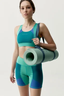 Top deportivo Darana verde y azul