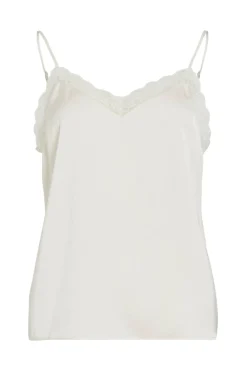 Top lencero satinado con encaje