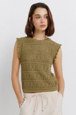 Top pointelle volante