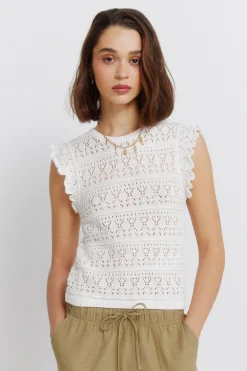 Top pointelle volante