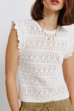 Top pointelle volante