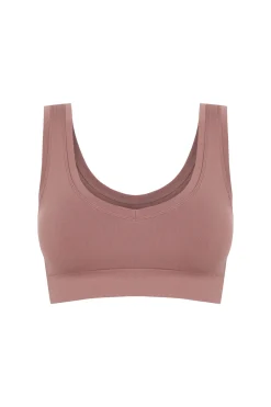 Top reversible LOVELY sin costuras marr&oacute;n