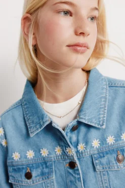 Trucker denim ni&ntilde;a margaritas