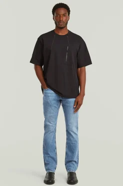 Vaquero Mosa de corte recto y talle medio