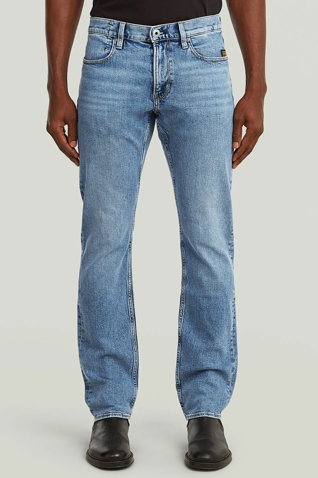 Vaquero Mosa de corte recto y talle medio