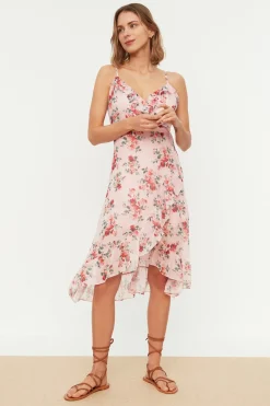 Vestido asim&eacute;trico midi