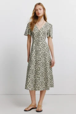 Vestido camisero estampado