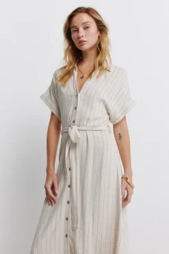 Vestido camisero rayas