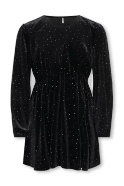 Vestido corto con brillantes