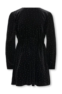 Vestido corto con brillantes