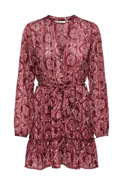 Vestido corto con lurex