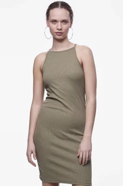 Vestido corto cuello Halter