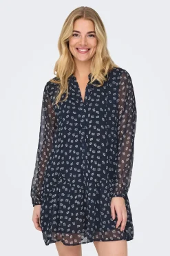 Vestido corto de gasa