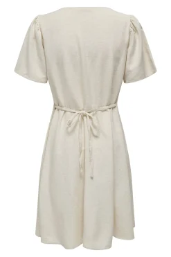 Vestido corto de lino