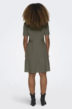 Vestido corto de lino