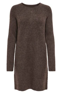 Vestido corto de punto acanalado