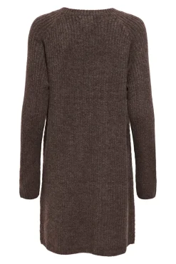 Vestido corto de punto acanalado