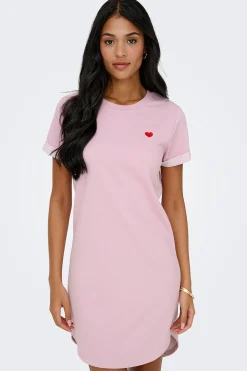 Vestido corto detalle bordado