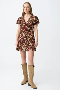 Vestido corto estampado