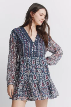 Vestido corto gasa lentejuelas