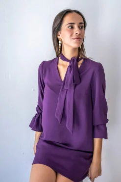 Vestido corto lazada