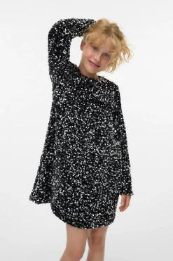 Vestido corto lentejuelas