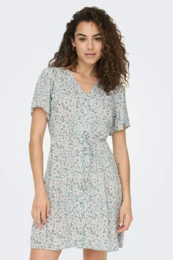 Vestido corto manga corta