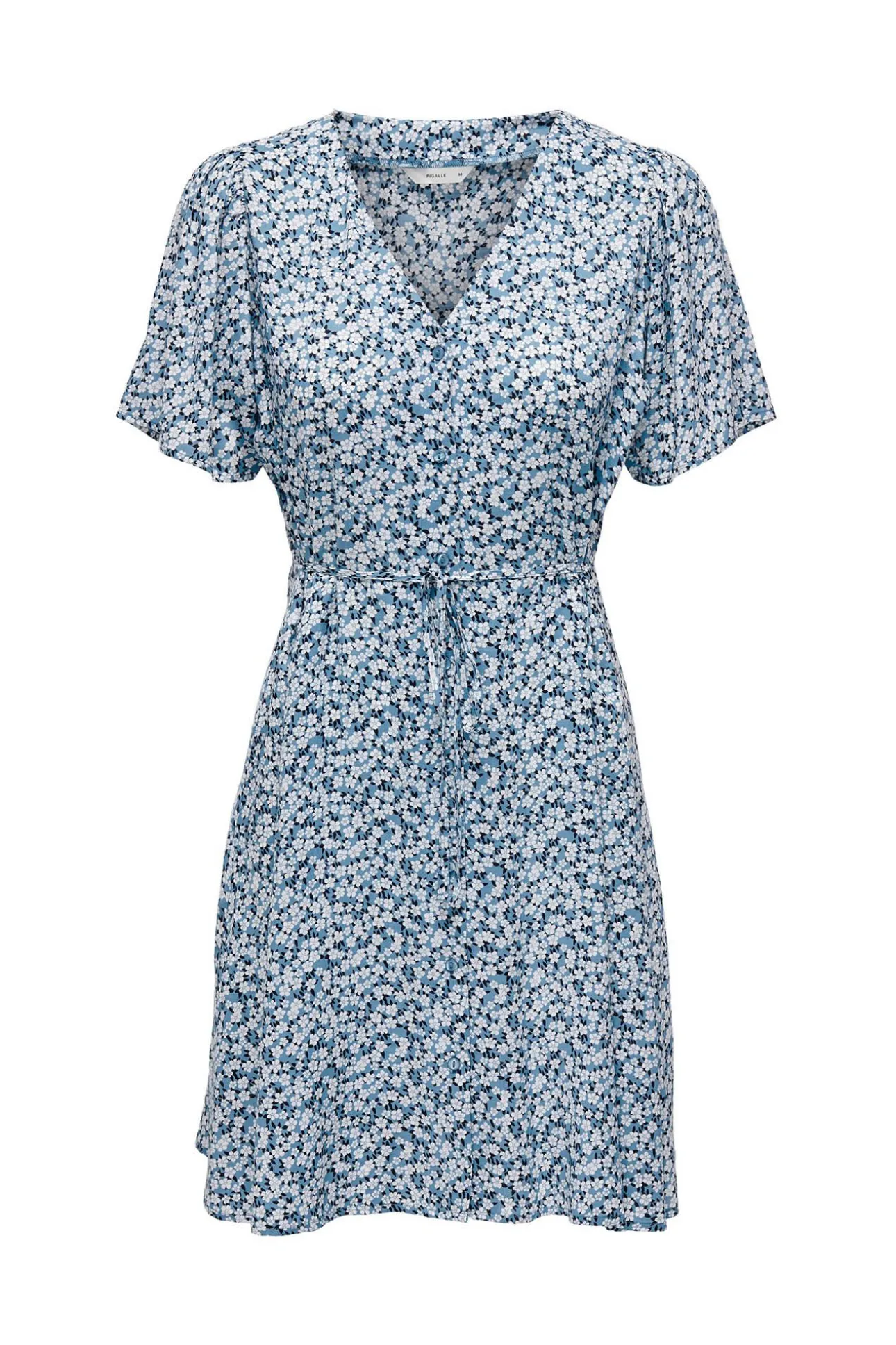 Vestido corto manga corta