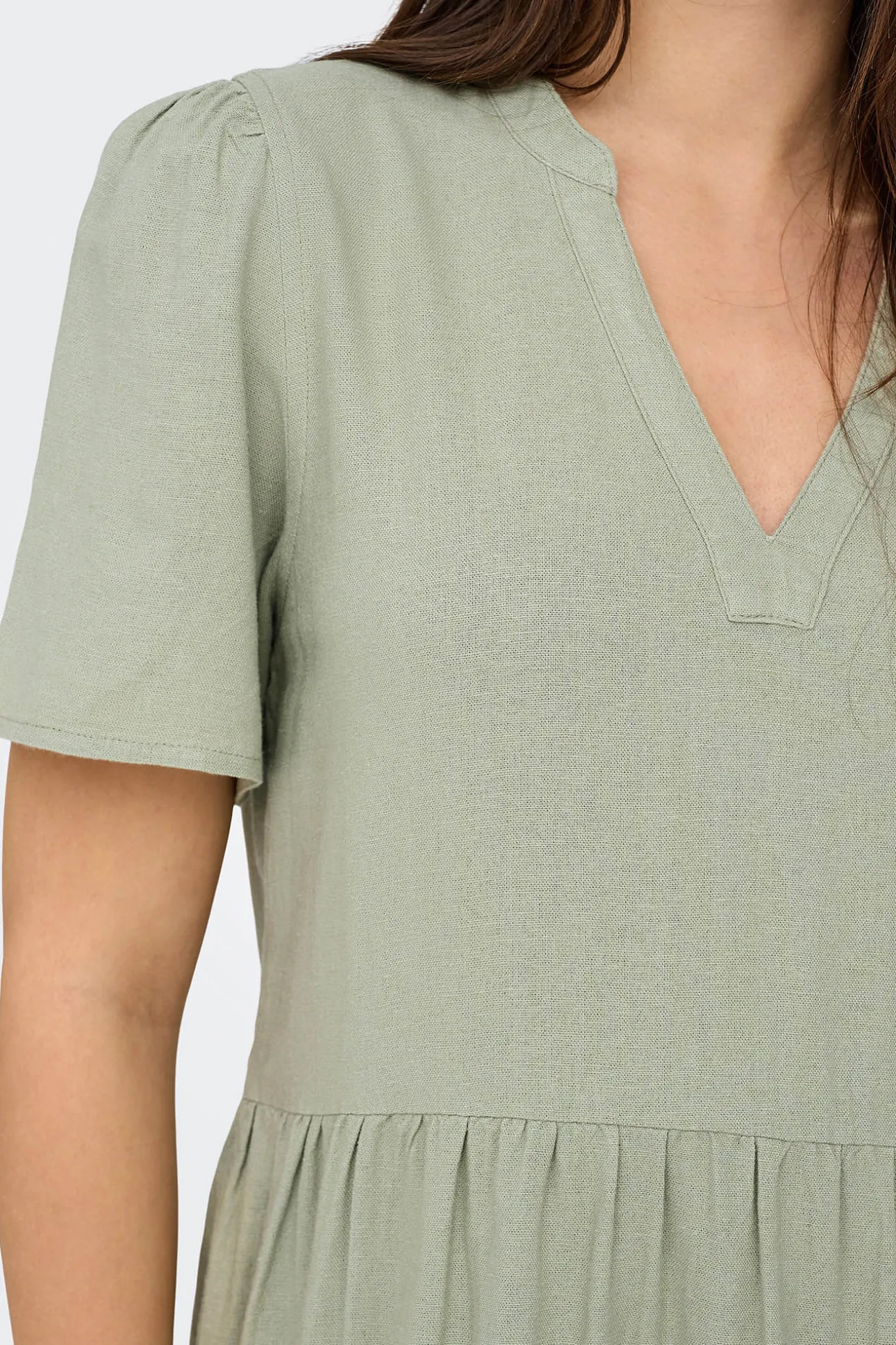 Vestido corto manga corta