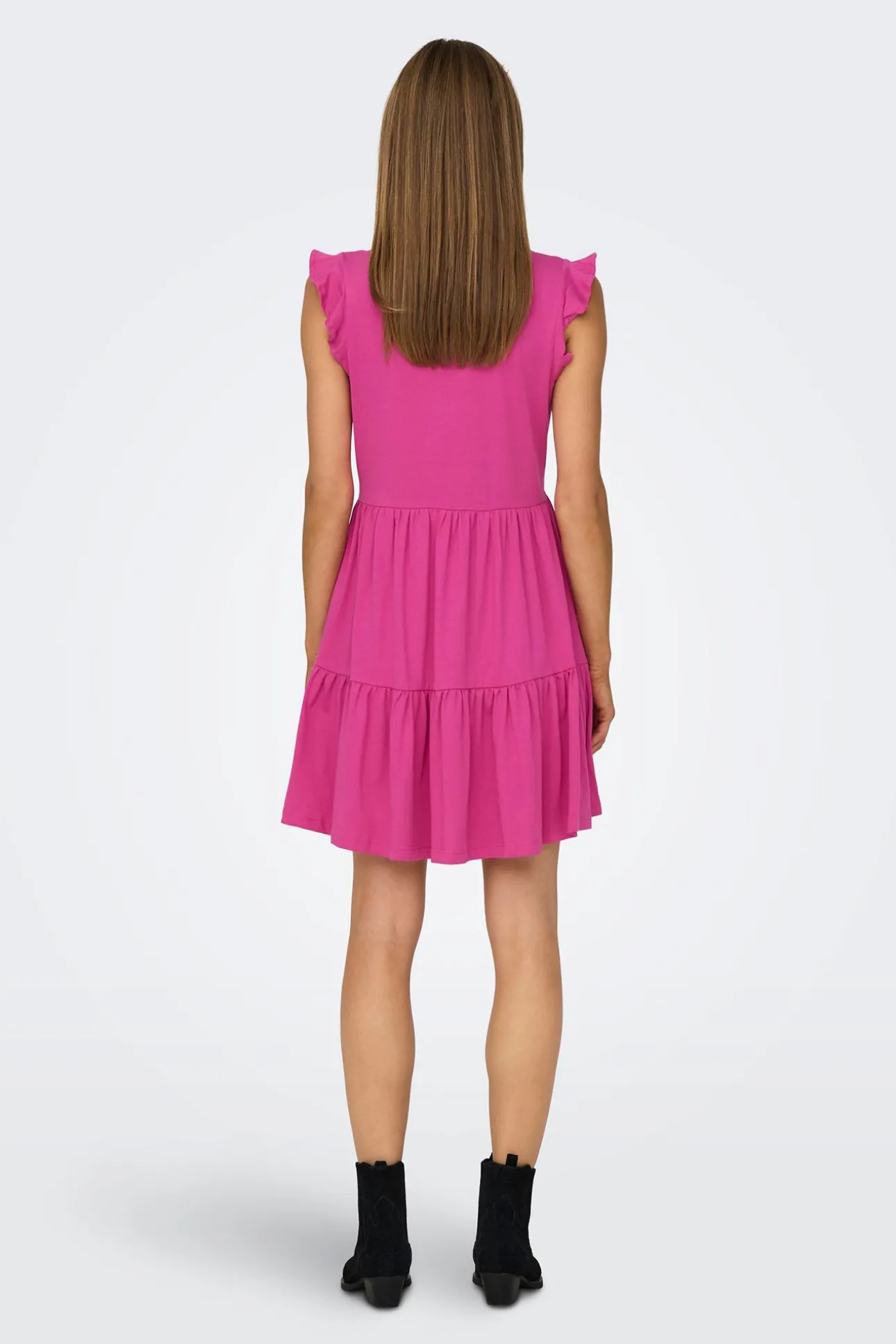 Vestido corto manga corta