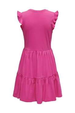 Vestido corto manga corta