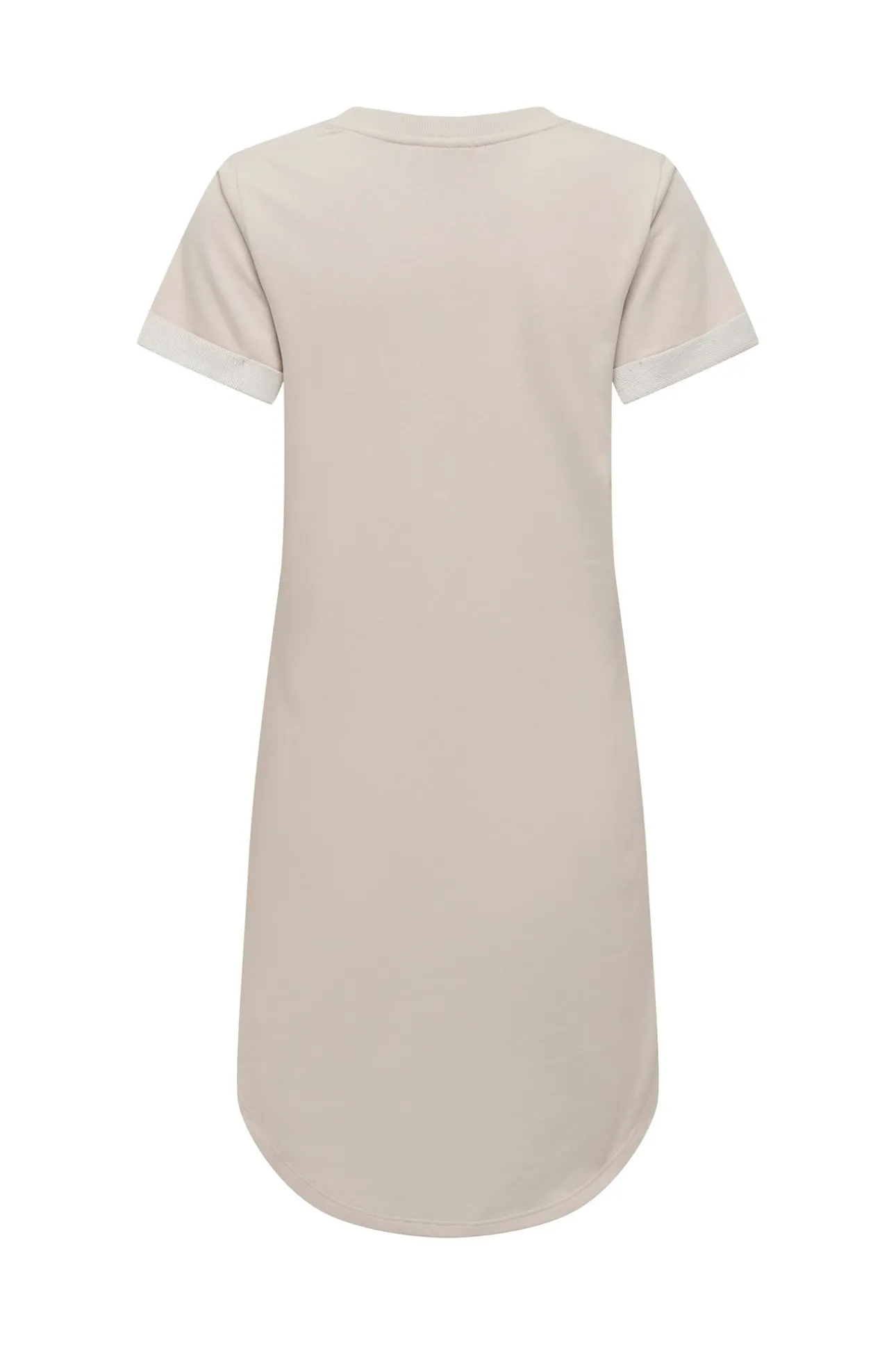 Vestido de manga corta y cuello redondo