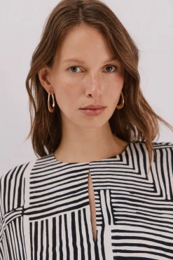 Vestido estampado midi