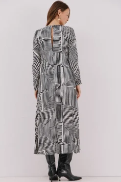 Vestido estampado midi