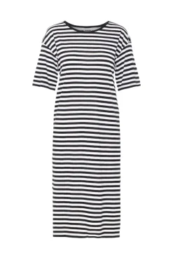 Vestido estilo camiseta midi de manga corta