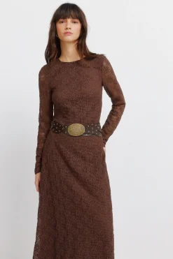 Vestido estructura manga larga