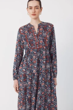 Vestido fluido estampado