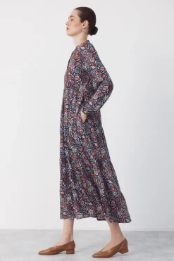 Vestido fluido estampado