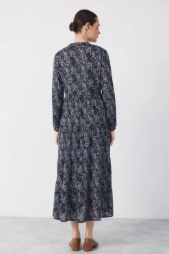 Vestido fluido estampado